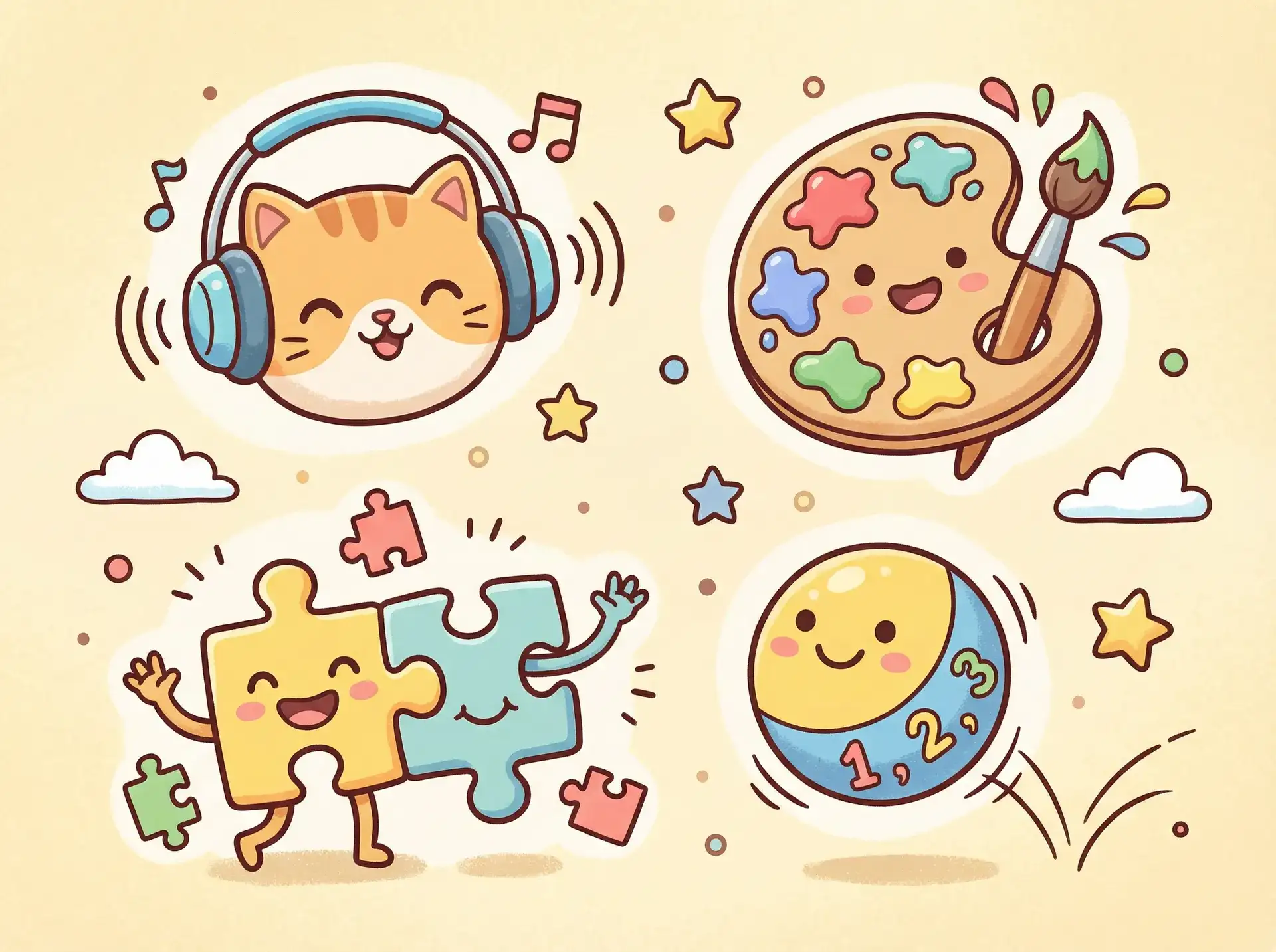 小朋友的手工作品 - 苏桃的幸福生活 益智创作